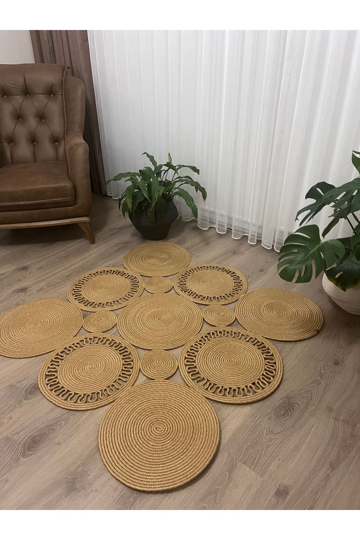 Modern, Hasır /Jüt. Desenli, Dekoratif, Kilim, Salon,mutfak Halısı. Çeyizlik, Hediyelik