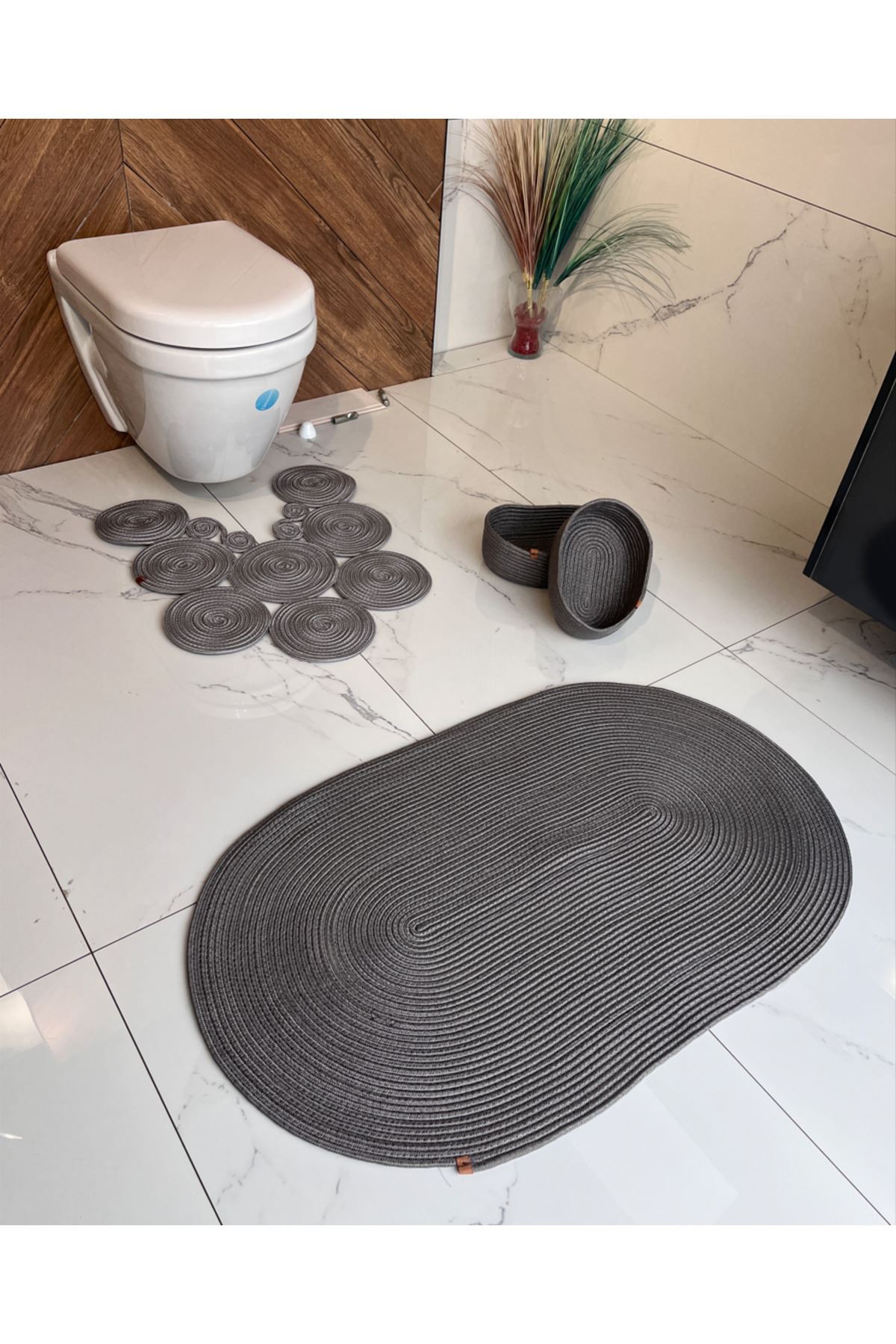 60x100 Paspas, Krozet Paspası ,2 Sepet Banyo Takımı .hediyelik, Çeyizlik