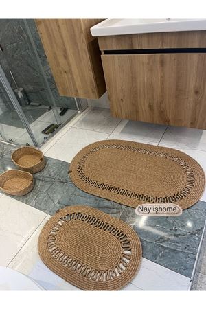 70x120cm ,40x60cm. 2 paspas,2 oval sepetli banyo takımı. hediyelik, çeyizlik ,bohem, dekoratif