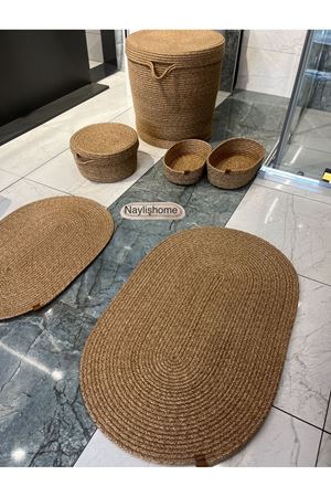 45x40cm kirli ,25x15cm makyaj sepetli banyo takımı. hediyelik, çeyizlik ,bohem ,organize